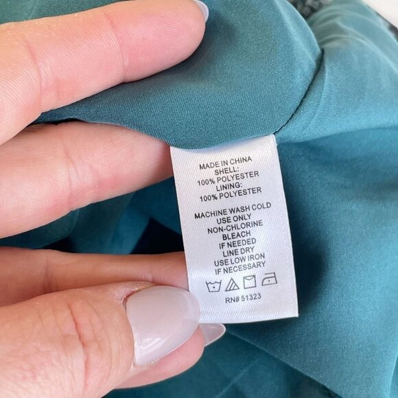 1. State Sleeveless Snake Print Ruched Ruffle Mini Dress Blue 12 Keyhole Back - Picture 10 of 11